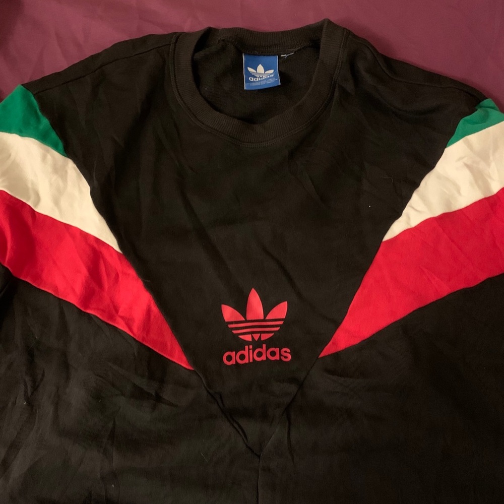 Adidas Vintage Sweatshirt logo green red white